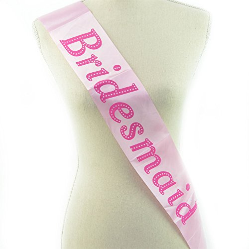 1pcs Bridesmaid Sash Pink-Pink Hen Party Night Out Wedding Bridal Shower Fancy Dress Accessory Decoration