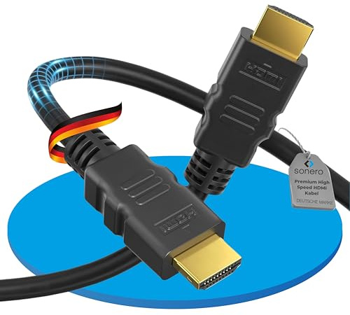 Sonero Premium High Speed HDMI 2.0 Kabel mit Ethernet, 4K HDR, 1,5 m | Unterstützt HDMI 2.0 mit 18 Gbps, ARC, CEC, 3D Full HD, Deep Color und 4K Ultra HD bei 50/60 Hz