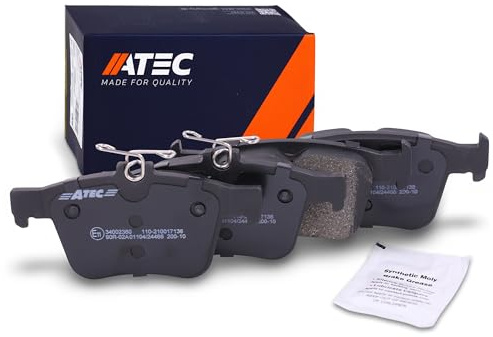 ATEC Germany Bremsbelagsatz Hinterachse, Bremsbeläge Bremsklötze hinten, 4 | Kompatibel mit: AUDI A3, A3 Cabriolet, A3 Limousine, A3 Sportback, Q2, Q3, Q3 Sportback, TT, TT Roadster, CUPRA ATECA