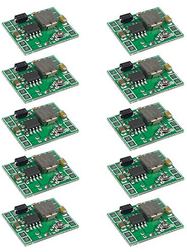 FULARR® 10Pcs Premium Mini MP1584EN DC a DC Buck Converter Set, 4.5-28V a 0.8-20V Step-Down Voltaje Regulator, Ultra-Pequeño 3A Ajustable Fuente Alimentación Paso Abajo Módulo Convertidor