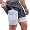Superora Herren Sport Shorts Laufshorts 2 in 1 Kurze Running Sporthose Fitness Training Mit Eingebaut Taschen