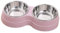 Surrui Comedero Plato para Gatos Durable Platos para Perros Seguro Dos en Uno Comedero Perro Tazón para Mascota para Gatos pequeños Perros Rosado Talla Única