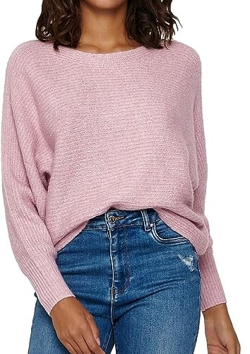 ONLY ONLDANIELLA L/S Pullover KNT Noos Pull-Over, Rose en Bois, XL Femme