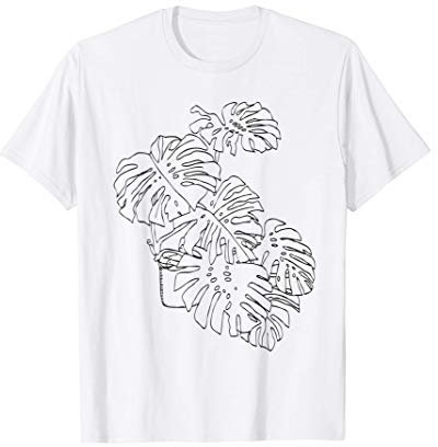 Monstera casa pianta disegno Maglietta