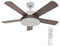 UNIVERSALBLUE Ventilador de Techo con Luz LED Silencioso | Mando a Distancia | 5 Aspas Reversibles | Diámetro 122 cm | Potencia 60 W | Temporizador | Motor DC | 6 Velocidades | Blanco o Madera
