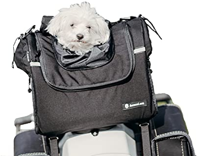 DEEMEED PETBAG Motorrad Tasche für Hunde und Katzen (2-36 kg), wasserdicht, tragbar, dreifach belüftet, Gepäckablage oder Sitz, aus Cordura (XS (2-5 kg))
