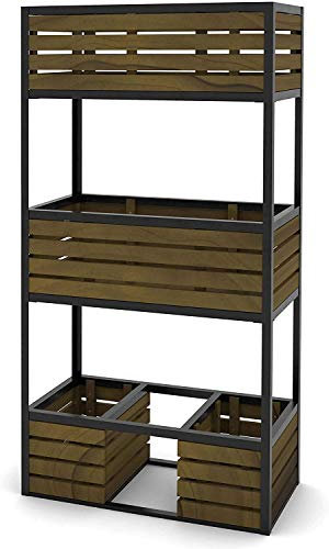 Hochbeet Beet aus Metall und Holz 150x80x40cm