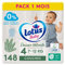 Lotus Baby Douceur Naturelle Windeln, Größe 4 (7-12 kg), 1 Monat, 148 Windeln