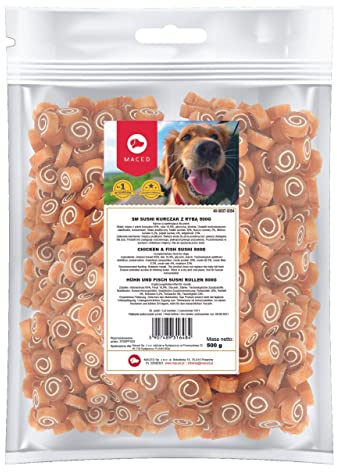 Maced Sushi Huhn mit Fisch 500g für kleine und große Hunde Ras