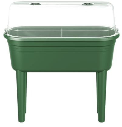 Elho Green Basics - Set da tavolo con coperchio, 75 x 36 x 85 cm, colore: Verde