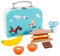 SOKA Wooden Lunchbox Sandwich Set Traditional Lunch Box with Play Food Sandwich Banana Yogurt Pretend Role Play Game Educational Development for Kids Children Girls Boys 3 years old +