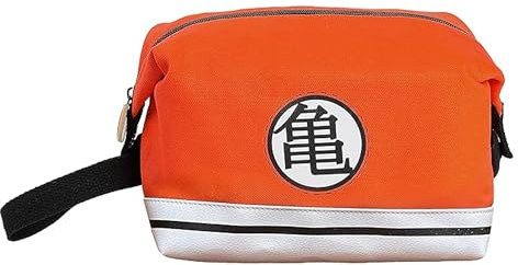 Dragon Ball Trousse de Toilette Design Goku, Fermeture éclair avec poignée, Couleur Rouge et Noire, Produit Officiel (CyP Brands), Orange, Taille Unique