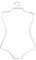 F Fityle Kleiderbügel für Bikini, Badeanzug Kleiderbügel, Metall Bikini Aufhänger Körperform, Dessous Kleiderbügel, Wire Body Shape Display Kleiderbügel für Dessous Bikini Bademode Store