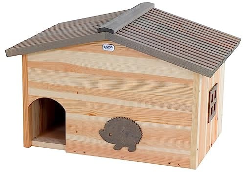 Casa per ricci in pino dorato FSC 100%, 52 x 35 x 34 cm