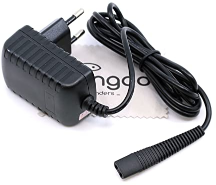 Ladegerät passend für Braun BT 5090 (5417) BT 5240 (5542) BT 5242 (5542) BT 5260 (5542) BT 5265 (5542) BT 5340 (5542) (Ersetzt 491-5691) Ladekabel Trimmer, Rasierer mit mungoo Displayputztuch