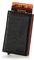 GUGGIARI® Porte Carte - Porte Carte Bancaire avec Poche pour Monnaie et Poche à Rabat avec Fermeture Magnétique - Portefeuilles Pop-up avec Blocage RFID - Porte Cartes Mince - Black&Orange