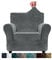 XINEAGE Housse de Canapé 1 Place en Velours, Housses de Canapé Extensible, Housses de Canapé Super Douces pour Chiens et Chats (1 Place,Gris)