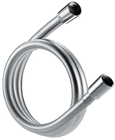 SwissWave - Flessibile Doccia Lux 2000mm, PVC Certificato, Cono Girevole, Anti Graffio, Attacco 1/2 Femmina, Argento