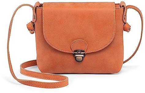 LaRechor Kleine Umhängetasche Damen mit Sicher Schloss, Vegan Leder Handtasche Mini Mädchen Teenager Frauen Tasche zum Umhängen