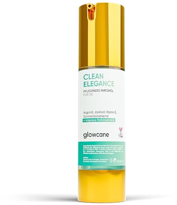 glowcane Clean Elegance Parfüm Öl Damen | Frischer & eleganter Duft | 100% alkoholfrei | Pflegender Ölkomplex | Geschenke für Frauen | Ohne Schadstoffe | Tierversuchsfrei & vegan