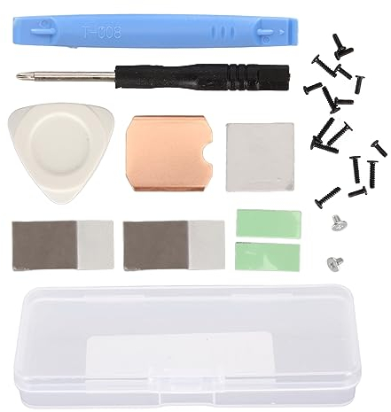 for Steam Deck SSD Heatsink Thermal Pad, M.2 2230 NVME SSD Copper Heat Sink Cooling Thermal Paste Back Cover Opening Tool Repair Kit for SSD