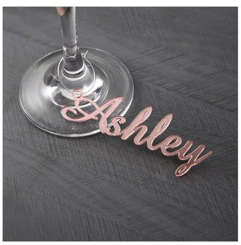 Boule De Noël Personnalisable,Boules De Noël en Bois Personnalisées avec Nom.Decoration Noel Bois,Deco Noel Table (Mirror Rose Gold,1PCS)