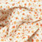 Stoff Meterware Blüten Blumen Pflanzen Baumwolle - 1 Meter, geblümt, Blumenstoff, Blümchen, Kissen, Bettwäsche, Kinder, Bekleidung, Sommer, Basteln, Nähen, Deko, DIY (Blumen Blüten Orange Grün)