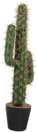 TOPPERFUN Planta Artificial De Cactus Falsa Maceta Decorativa para Hogar y Oficina Bajo Diseño Compacto y para Reducidos