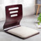 ALMASI Japanischer beinloser Bodenstuhl, Tatami-Raumspielstuhl, hölzerner Meditationsstuhl, Erkerfenster-Lounge-Stuhl, Faule Couch zum Lesen und Fernsehen 46 * 36 * 42cm B