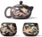 Handgefertigte Drache und Phönix farbwechselnde lila Ton-Teekanne, Zisha-Teeset, Wasserkocher, Kung-Fu-Teekanne, Geschenk für Teeliebhaber (Black 1set)