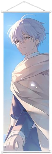 Sonsoke Frieren Beyond Journey's End Anime Figur Wandkunst Poster Wandbehang Scroll Poster Leinwand Kunst Wandrahmen Schlafzimmer Dekor 70 x 25 cm (Himmel 2)
