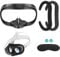 Facial Interface Kompatibel mit Quest 2, mit 2 Face Cover Ersatzpolster, Brillenabstandshalter und 2 PU-Gesichtspolster für Oculus/Meta Quest 2, Gesichtskissen Gesichtsabdeckung Ersatz