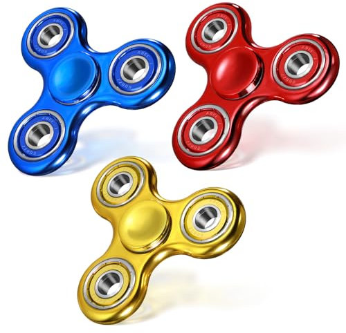 SCIONE 3Stück Fidget Spinner Sensorisches Hand Zappelspielzeug, Angst Stress Relief Geburtstag Geschenke für Kinder Jungen Mädchen Erwachsene