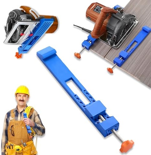 Adjustable Circular Saw Guide Rail, Cutting Machine Base Guide with Positioning Clamp for Precision Cutting Milling Tasks, 2025 Electric Circular Saw Milling Machine Wood Cutting Guide for Woodworking