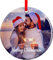 EKAM Personalised Christmas Tree Decorations with Any Photo Any Text Baubles 2024 Xmas Photo Gifts Decoration Ornament for Christmas Trees Gifts for Mom Dad Family Kids Friends (Round)