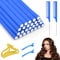 WEFHEF 40 Stück Haar Lockenwickler ohne Hitze Flexibler Papilotten Lockenstäbe Lockenwickler über Nacht für Mädchen Schaumstoff Hair Blau