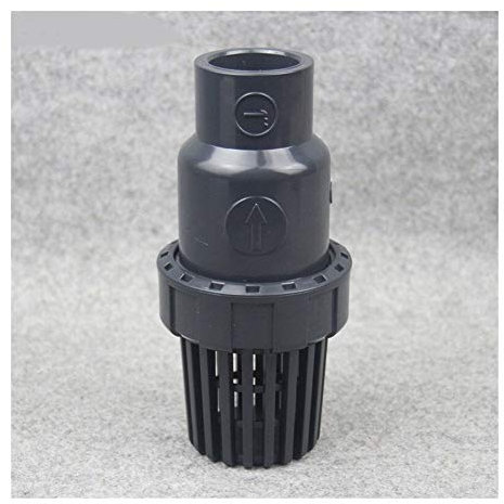 VDOQTLJT UPVC ID 20 25 32 40 50 63mm Filtre à Eau Pompe à Eau Filtre d'entrée et de Sortie d'eau PVC clapet Anti-Retour avec Filtre raccords d'aquarium(Inner Dia.40mm)