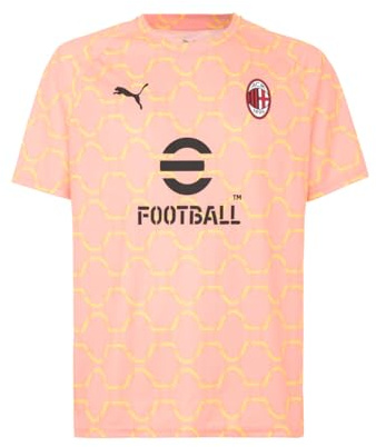 A.C. Milan Prematch Maglia Gara Pre-Partita, Stagione 2025/2026, Prodotto Ufficiale, Rosa, S Unisex-Adulto
