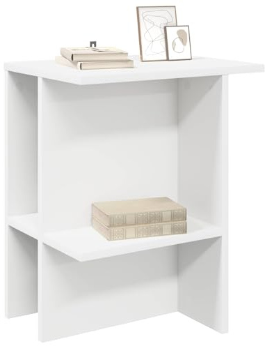 vidaXL Couchtisch 2 pcs Weiß 40 x 30 x 49 cm Holzwerkstoff, Moderner Tisch, praktische Ablage, stylischer Kaffee, Platz für Alles, minimalistischer Wohnraum-Hit