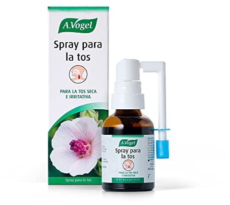 A.Vogel Husten Spray 30 ml, 100 % natürlich effektiv gegen Reizhusten, mit Königskerzen-Extrakt, Eibischwurzel-Extrakt und Bienenhonig