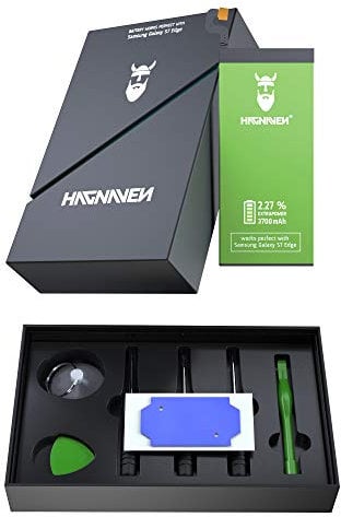 Hagnaven® Batteria ai polimeri di litio per Samsung Galaxy S7 Edge SM-G935F con kit di montaggio | 3700 mAh | Batteria PIÙ POTENTE | CELLE DI ALTISSIMA QUALITÀ | Remplacé EB-BG935ABE