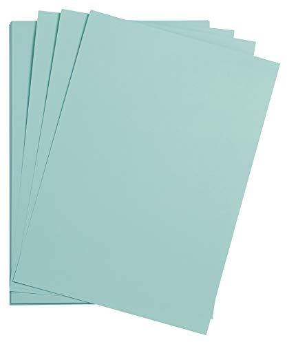 Clairefontaine 975269C Packung mit 25 Bastelkartons Maya, 185g, DIN A4, 21 x 29,7cm, 1 Pack, türkis