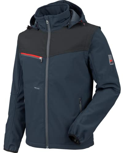 WÜRTH MODYF Softshelljacke Stretch X – hochwertige Arbeitsjacke in den Größen XS – 6XL – wasserabweisend (8.000 mm WS) mit abnehmbaren Ärmeln & Kapuze