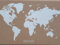Pinnwand aus Kork, Weltkarte, 400 mm x 600 mm, für Büro, Schule, Pinnwand, klassisches Holz, natürlicher Rahmen