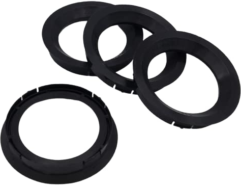 KONIKON 4X Zentrierringe 76,00 x 57,10 mm Schwarz Felgenringe Adapterringe für Verschiedene Felgen kompatibel mit Audi Seat Skoda VW