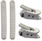 UP100 Weiße Snowboard Bindungsteile 2 Schnallen und 2 Gurte zum Snowboard Strap-In Knöchel/Zehe Bindungssystem (Kleiner Typ)