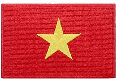 Vietnam Flagge National Bestickter Aufnäher zum Aufbügeln/Annähen