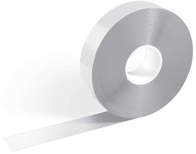 Durable 102102 Nastro da Pavimento Adesivo e Antiscivolo, Bianco Segnale, 30 m x 0.5 mm x 50 mm