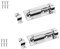 Udewo 2 Sets Door Lock Bolt, 3 Inch Stainless Steel Door Security Slide Latch Lock Cupboard Bolt Barrel Sliding Lock Bolt Lock Internal Door Latch with Screws for Garden Shed Internal Doors