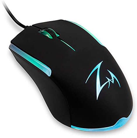 Zalman M100R RGB USB Gaming Mouse with 3 Buttons, 1000 DPI, 3000 FPS - Black